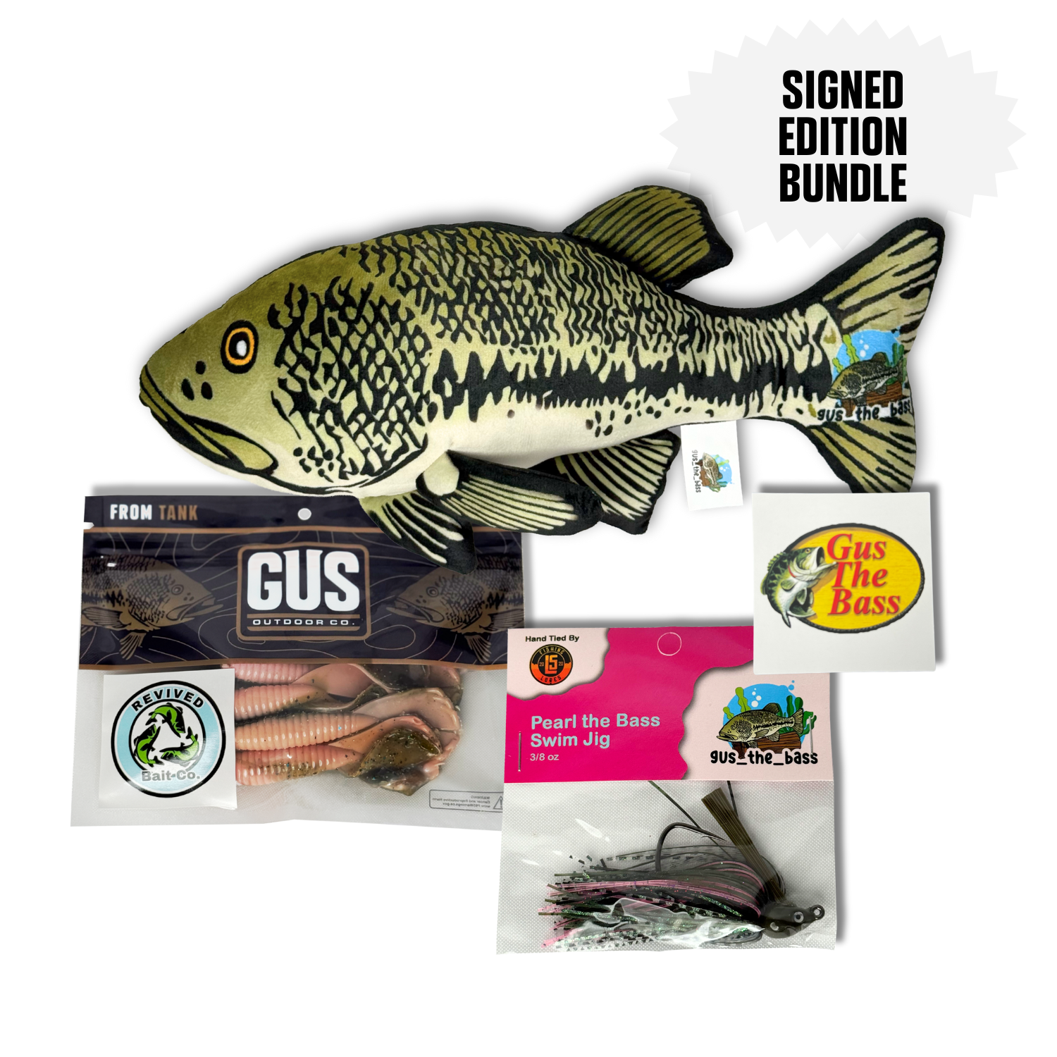 bass fishing lure bundles Gus The Bass Plushie Bundle – Gus Outdoor Co